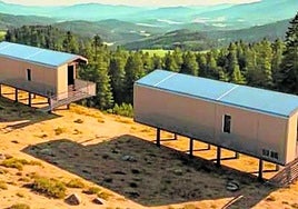 Simulación de las viviendas modulares ofertadas en Pico del Lob.