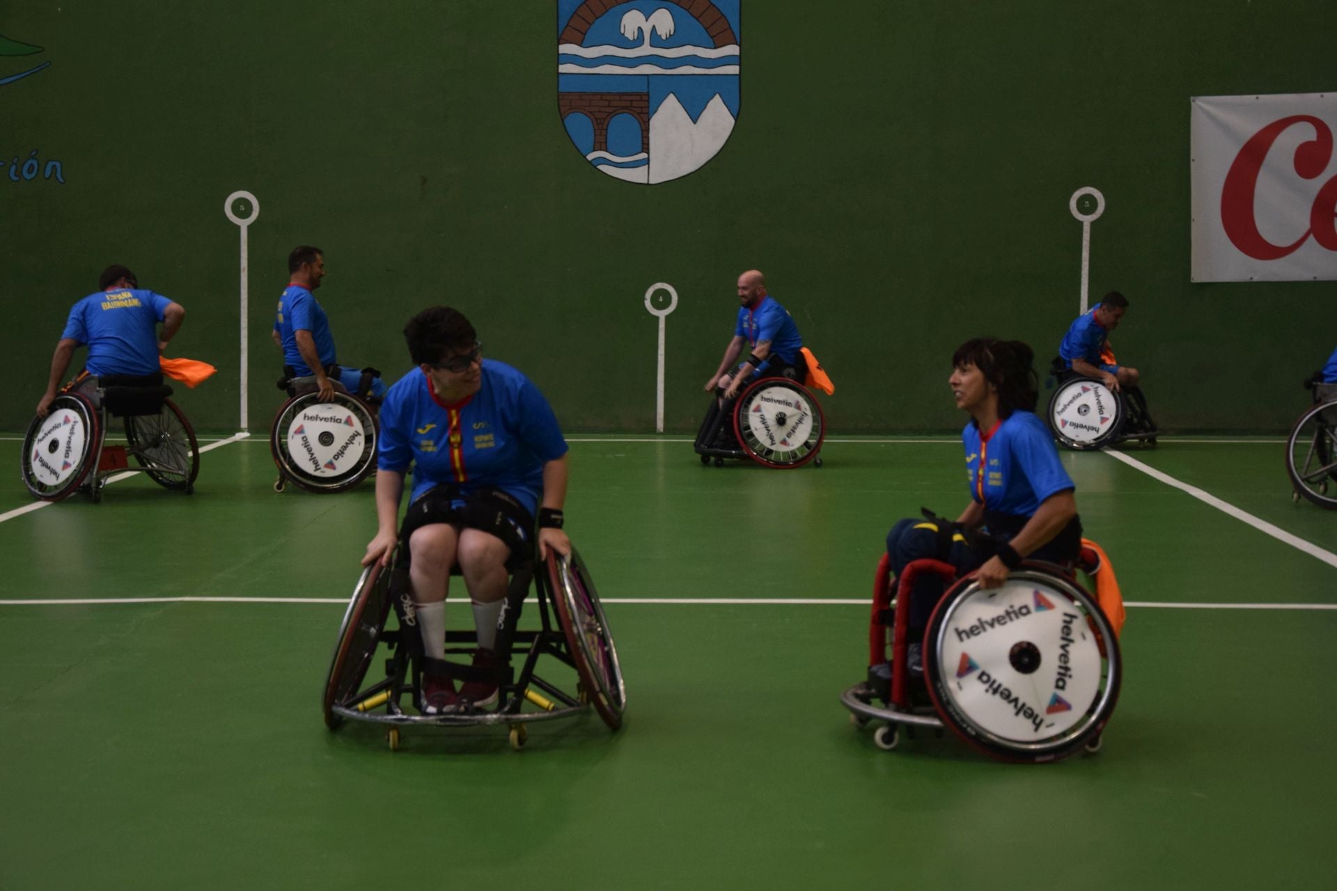 La selección española de balonmano en silla de ruedas se entrena en Velilla
