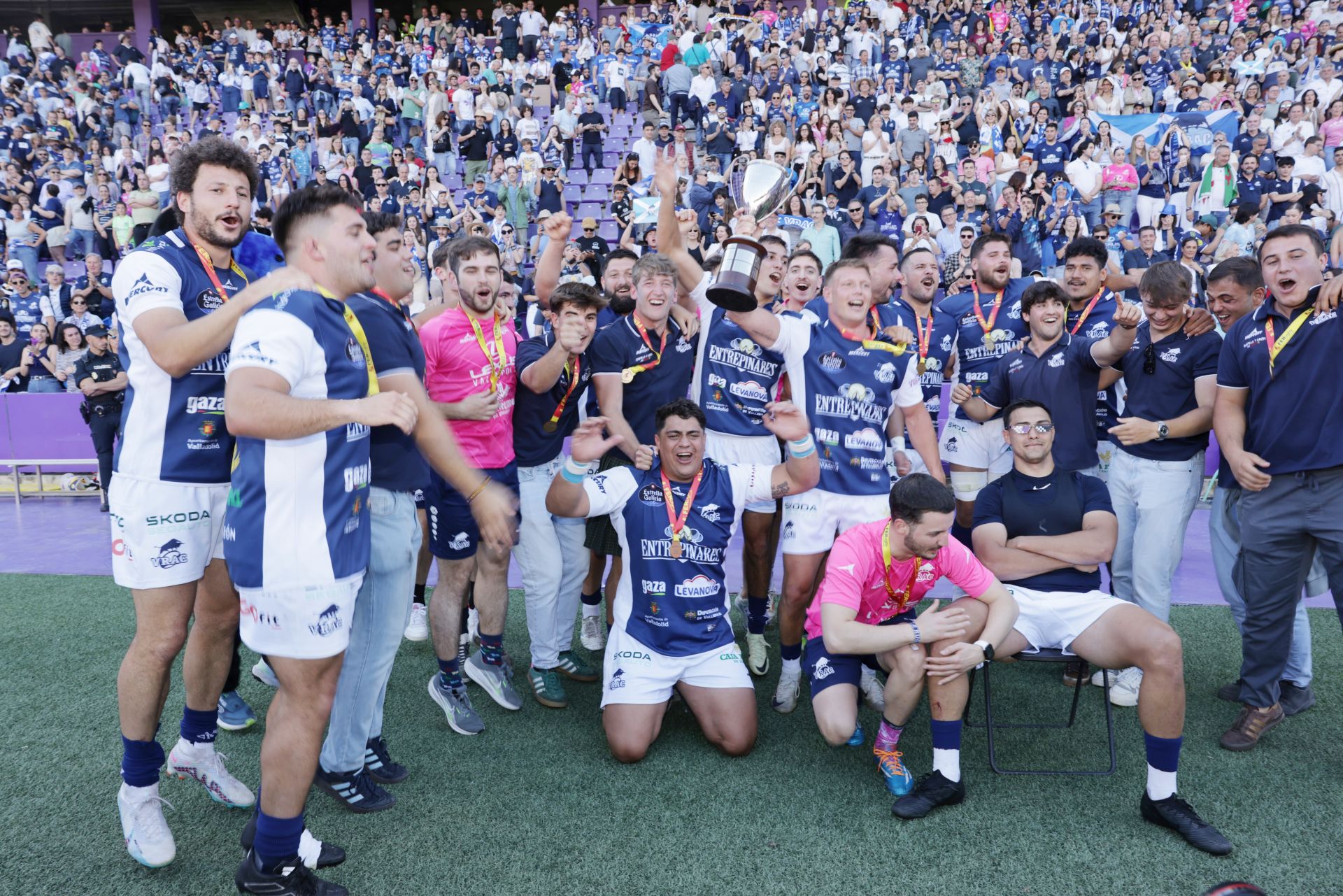 El VRAC celebra con su afición la Copa del Rey de rugby conquistada en Zorrilla