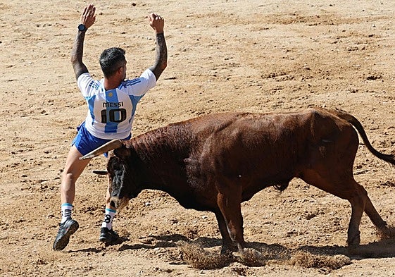 Las imágenes del encierro y capea de este domingo en Peñafiel