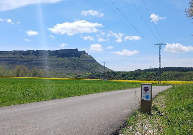 Itinerario ciclista entre el centro de visitantes de Aguilar y el de Villaescusa.