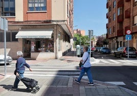Calle Villanubla, lugar del asalto a un negocio de fotografía.