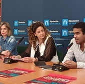 Presentación de la nueva ruta teatralizada en el Castillo de Fuentes de Valdepero, este miércoles.