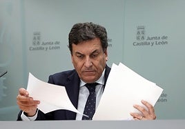 El portavoz de la Junta, Carlos Fernández Carriedo, este jueves.