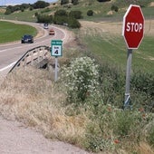 Kilómetro 4 de la carretera VA-900, que conecta Fuensaldaña y Valladolid, donde se produjo el siniestro.