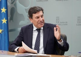 El portavoz de la Junta, Carlos Fernández Carriedo, el jueves tras el Consejo de Gobierno.