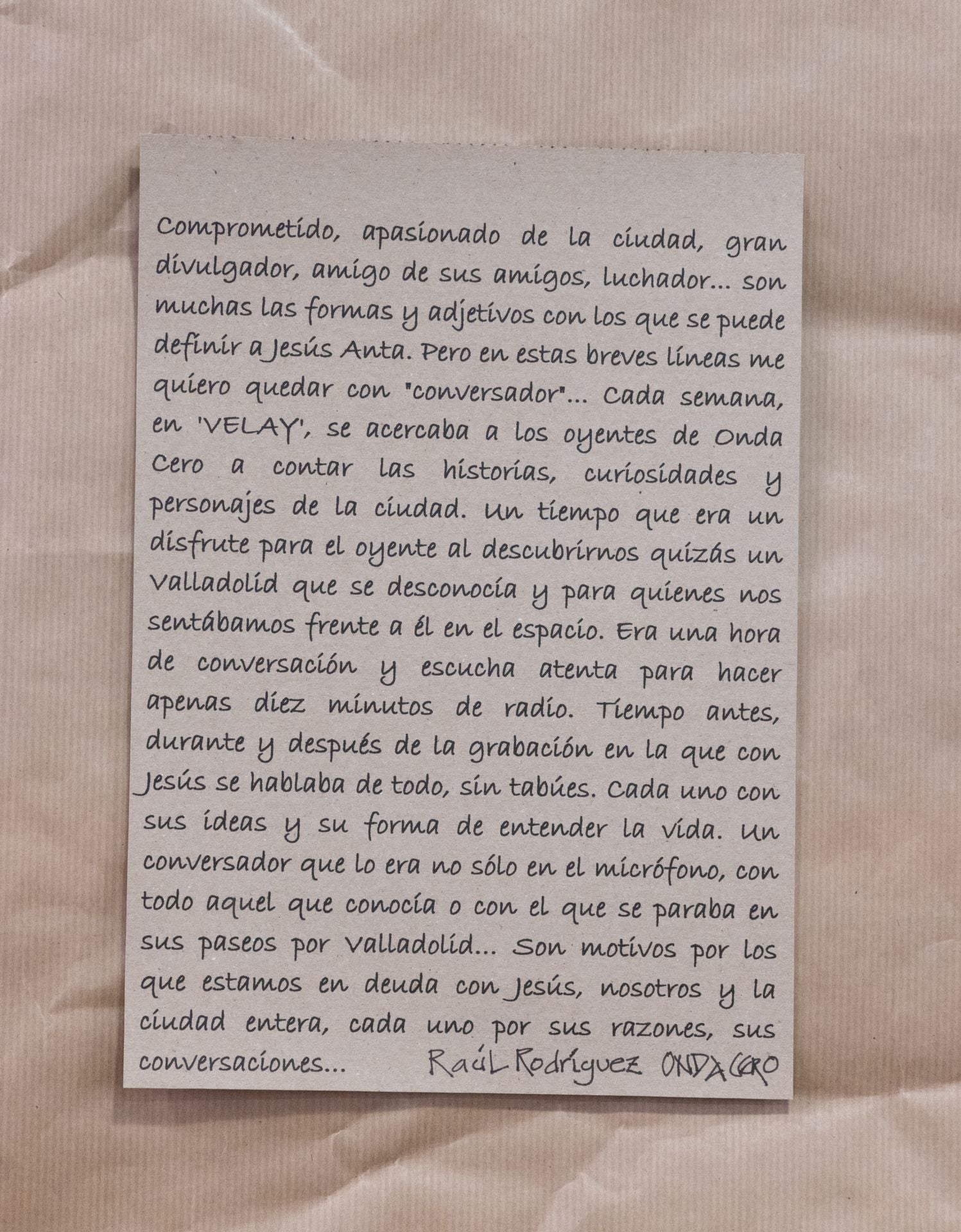 Una exposición en el barrio Belén homenajea a Jesús Anta