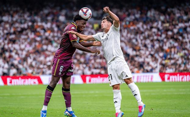 Boyomo, en el partido en el Bernabéu.