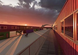 Proyecto del ágora que se planea construir en Villalar de los Comuneros.