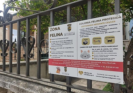 Una de las señales instaladas.