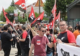 Protesta de los trabajadores de Saeta Die Casting en Valladolid