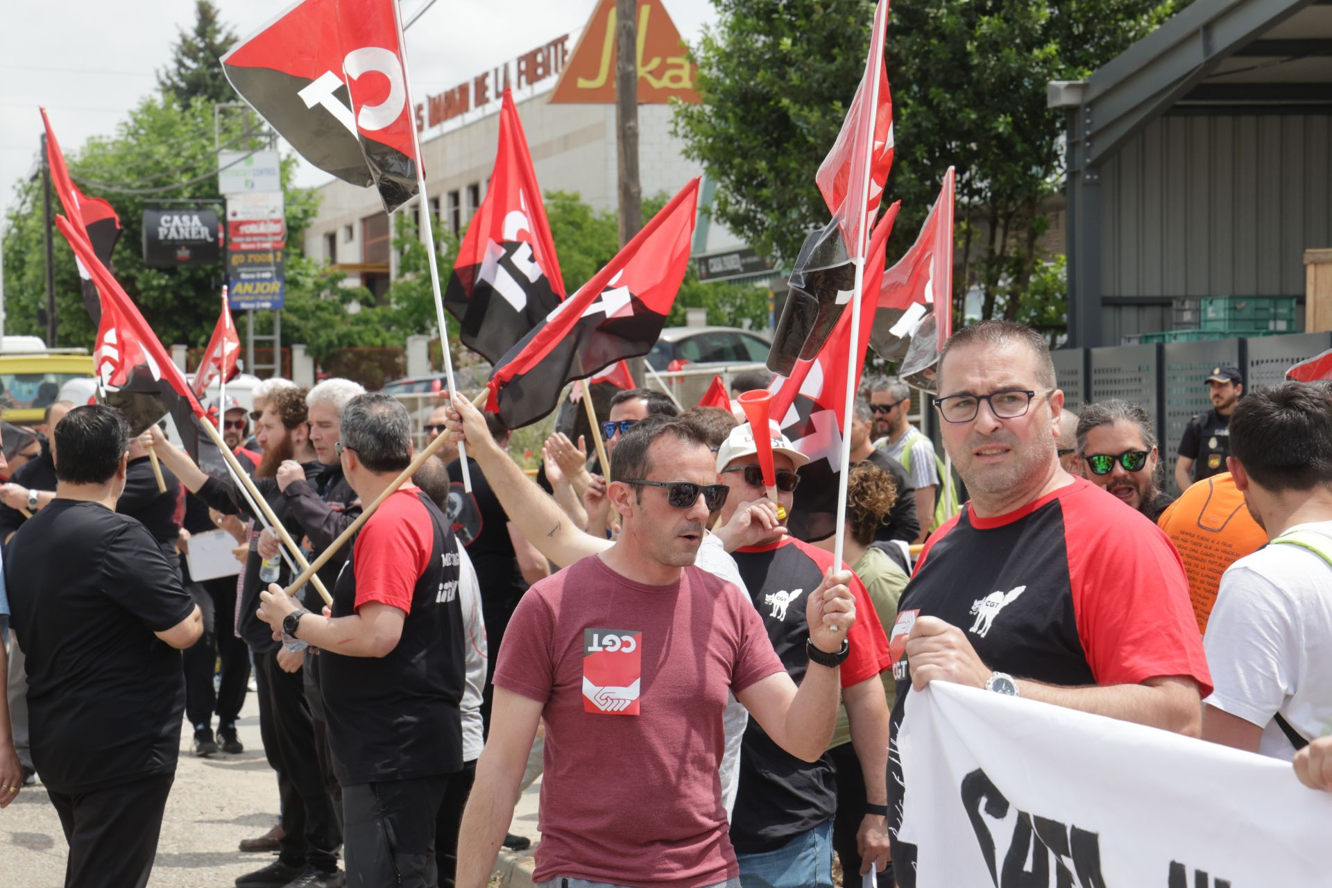 Protesta de los trabajadores de Saeta Die Casting en Valladolid