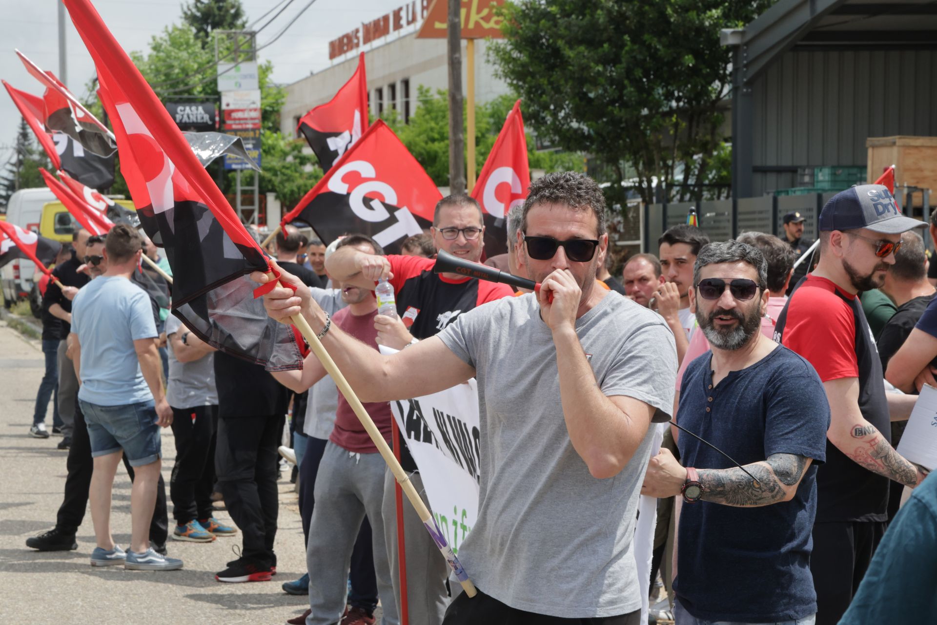 Protesta de los trabajadores de Saeta Die Casting en Valladolid