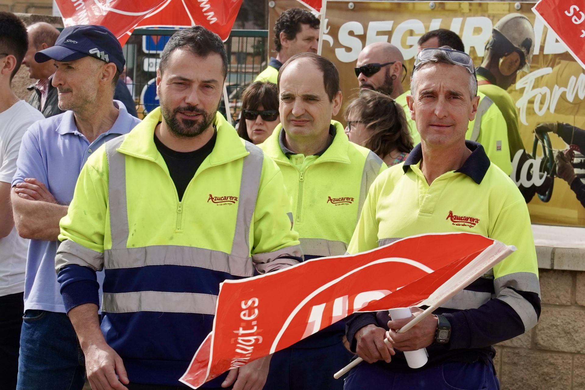 Concentración de trabajadores de Azucarera de La Bañeza