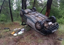 Estado en que quedó el vehículo tras el accidente.