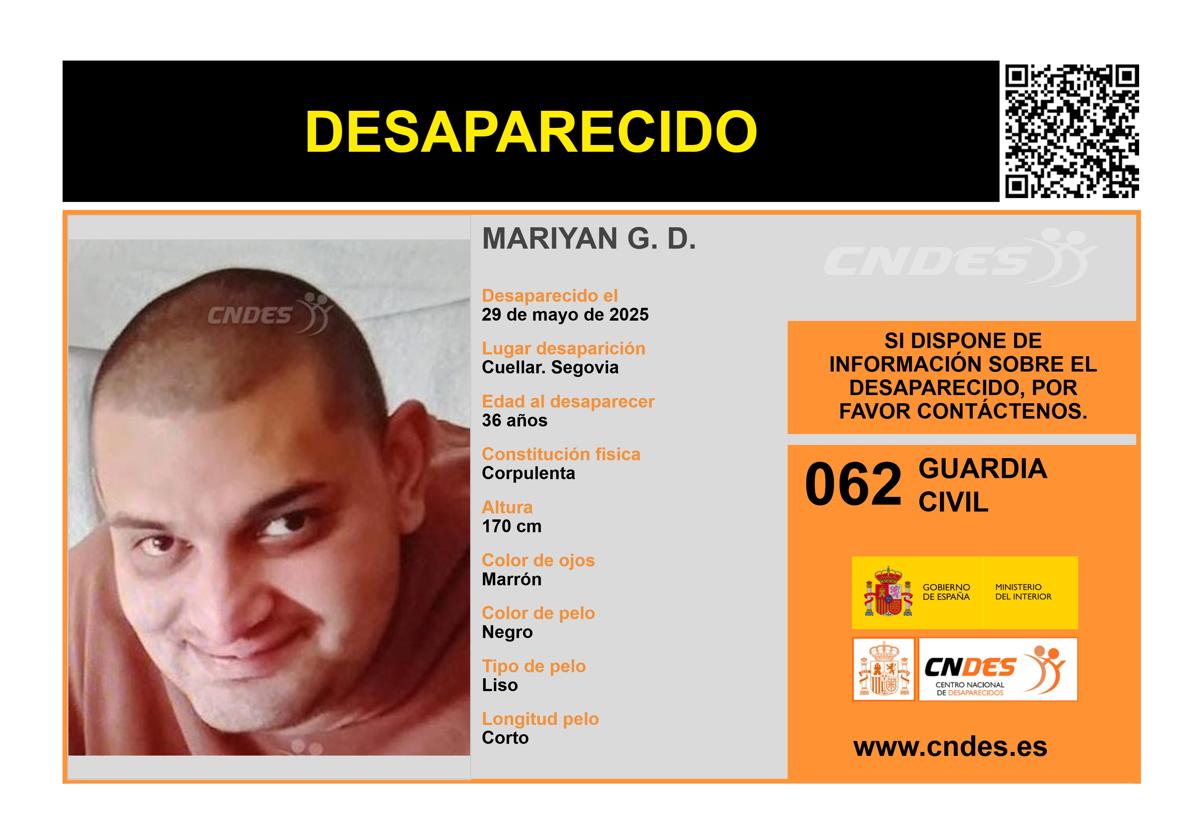 Buscan a un hombre de 36 años desaparecido en Cuéllar