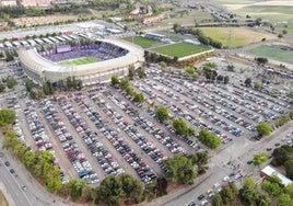 Imagen aérea del estadio José Zorrilla.