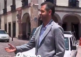Gabriel Solares, el miércoles en Querétaro antes de reunirse con el gobernador del estado.