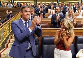 Pedro Sánchez, en la sesión constitutiva de la XV Legislatura en el Congreso de los Diputados.