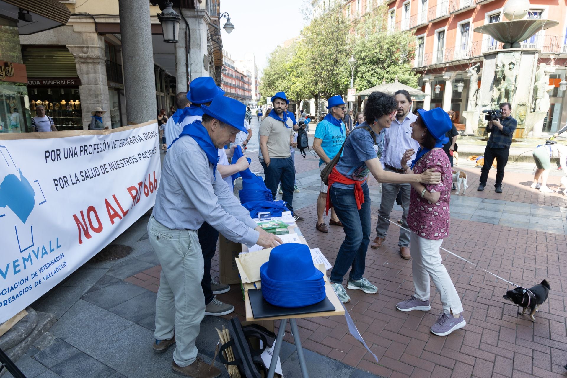 La protesta de los veterinarios, en imágenes