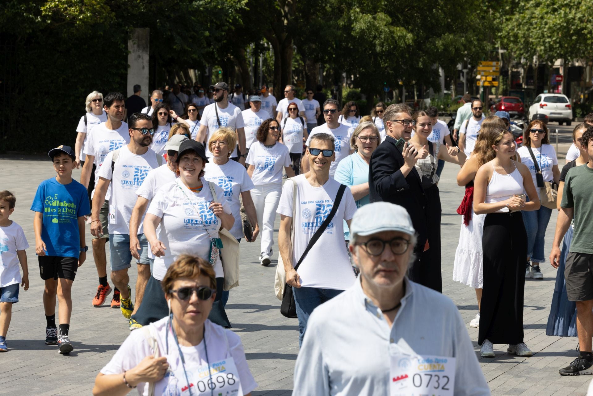 La marcha para dar visibilidad a la diabetes, en imágenes