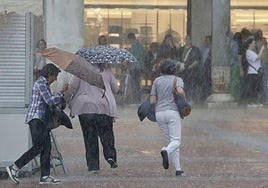 Tormentas en Valladolid durante la semana pasada.