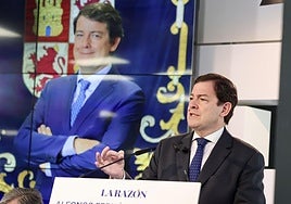 El presidente de la Junta de Castilla y León, Alfonso Fernández Mañueco, este lunes.