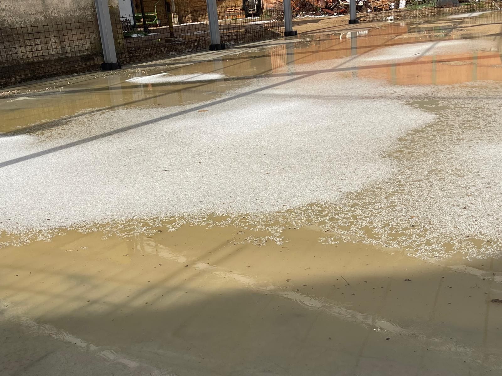 Granizo del tamaño de garbanzos en Mazariegos
