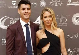 Álvaro Morata con su esposa Alice Campello, en una imagen de archivo.