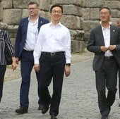 Han Zheng, vicepresidente de China, durante su visita de este miércoles a Segovia.