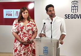 Clara Martín y Miguel Merino, durante la rueda de prensa.
