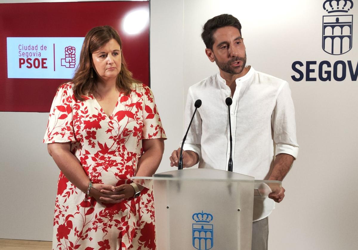 Clara Martín y Miguel Merino, durante la rueda de prensa.