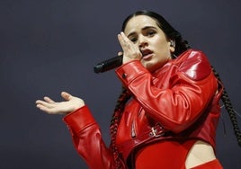 Rosalía durante un concierto, en una imagen de archivo.