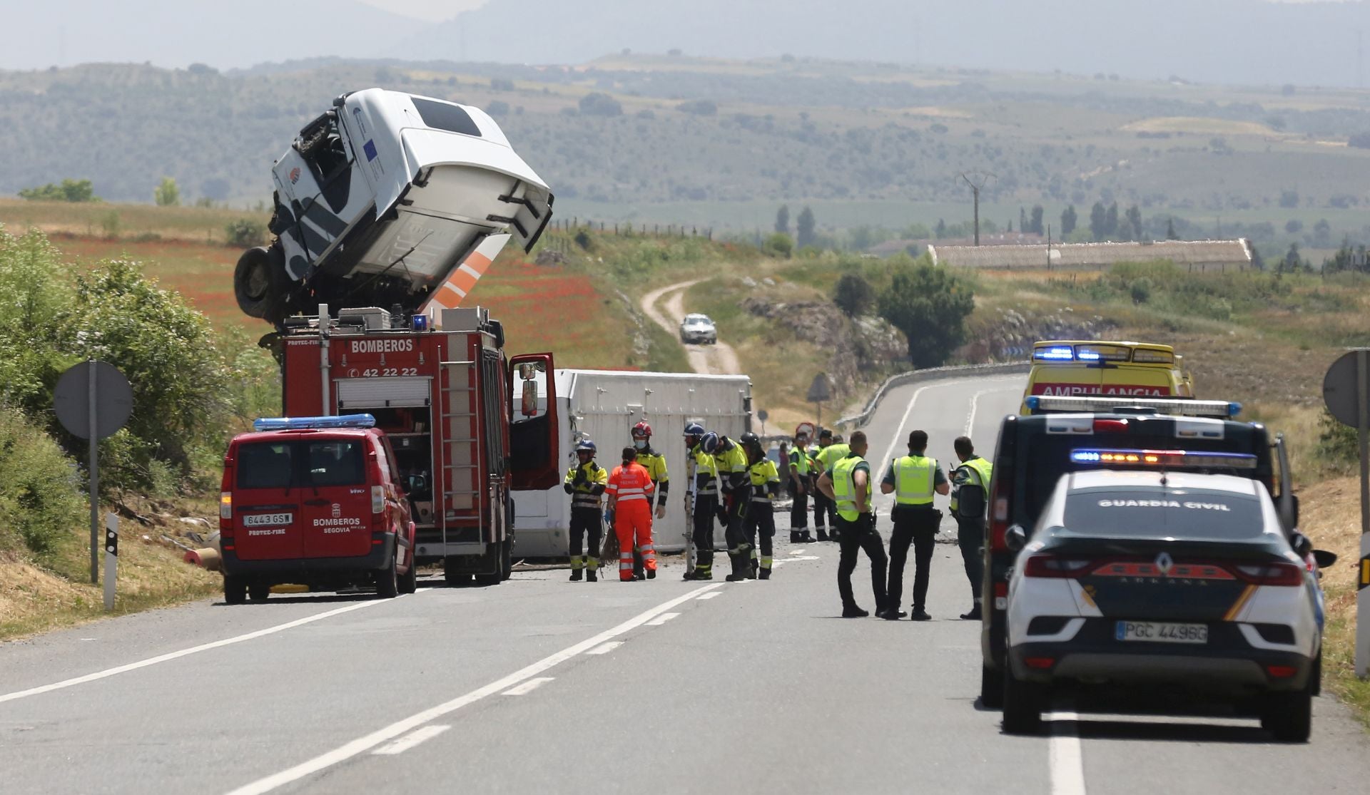 Fotos del accidente mortal en Segovia