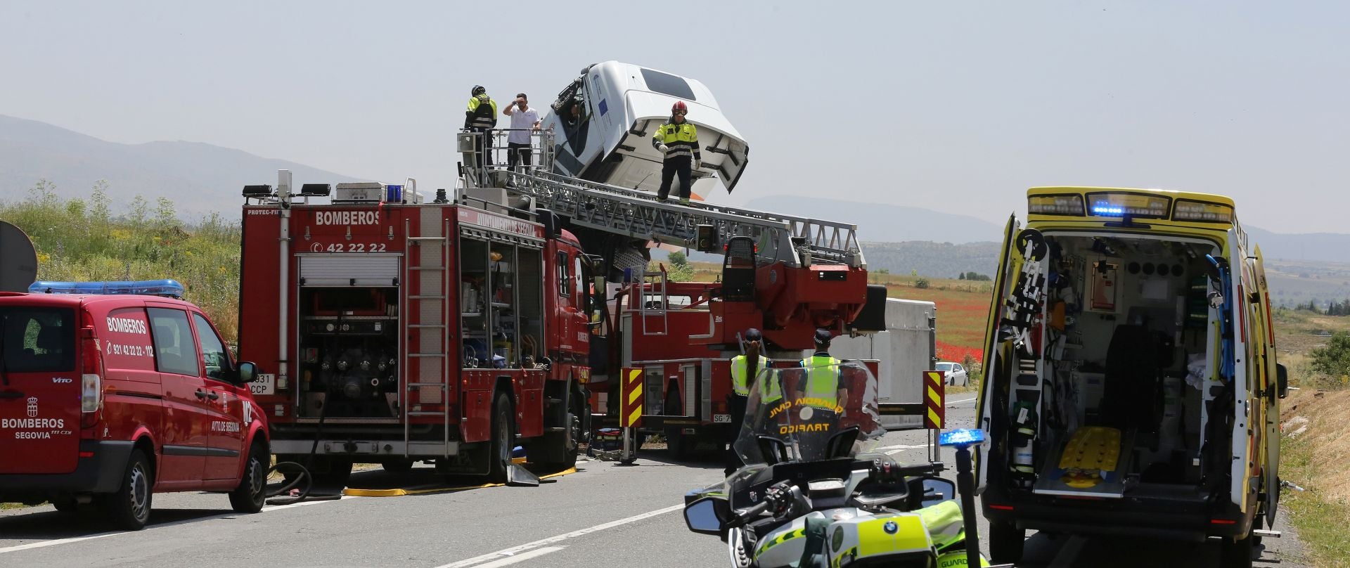 Fotos del accidente mortal en Segovia