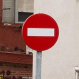 La señal de prohibido