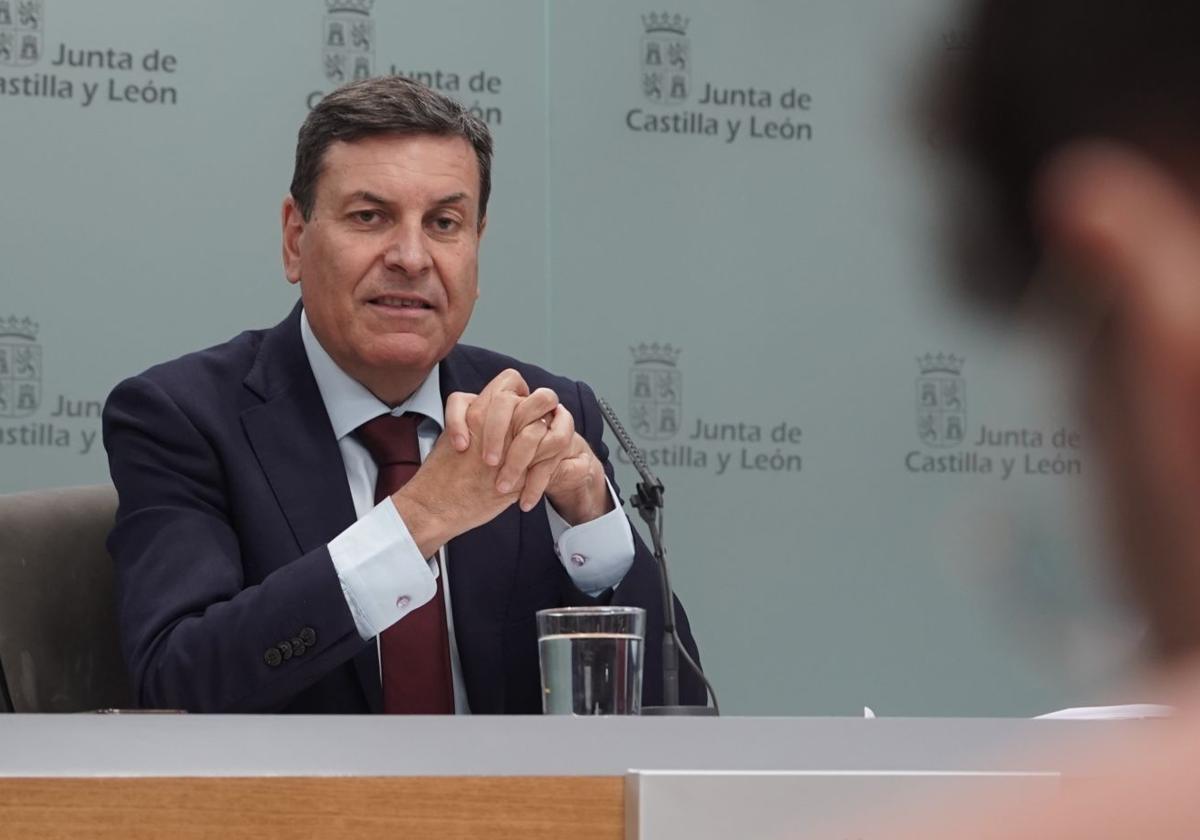El portavoz de la Junta, Carlos Fernández Carriedo, este jueves.