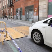 Aspecto del tramo donde se produjo el hundimiento en Colmenares.
