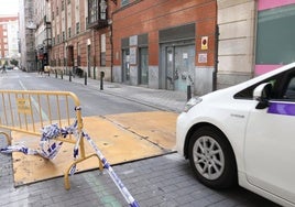 Aspecto del tramo donde se produjo el hundimiento en Colmenares.