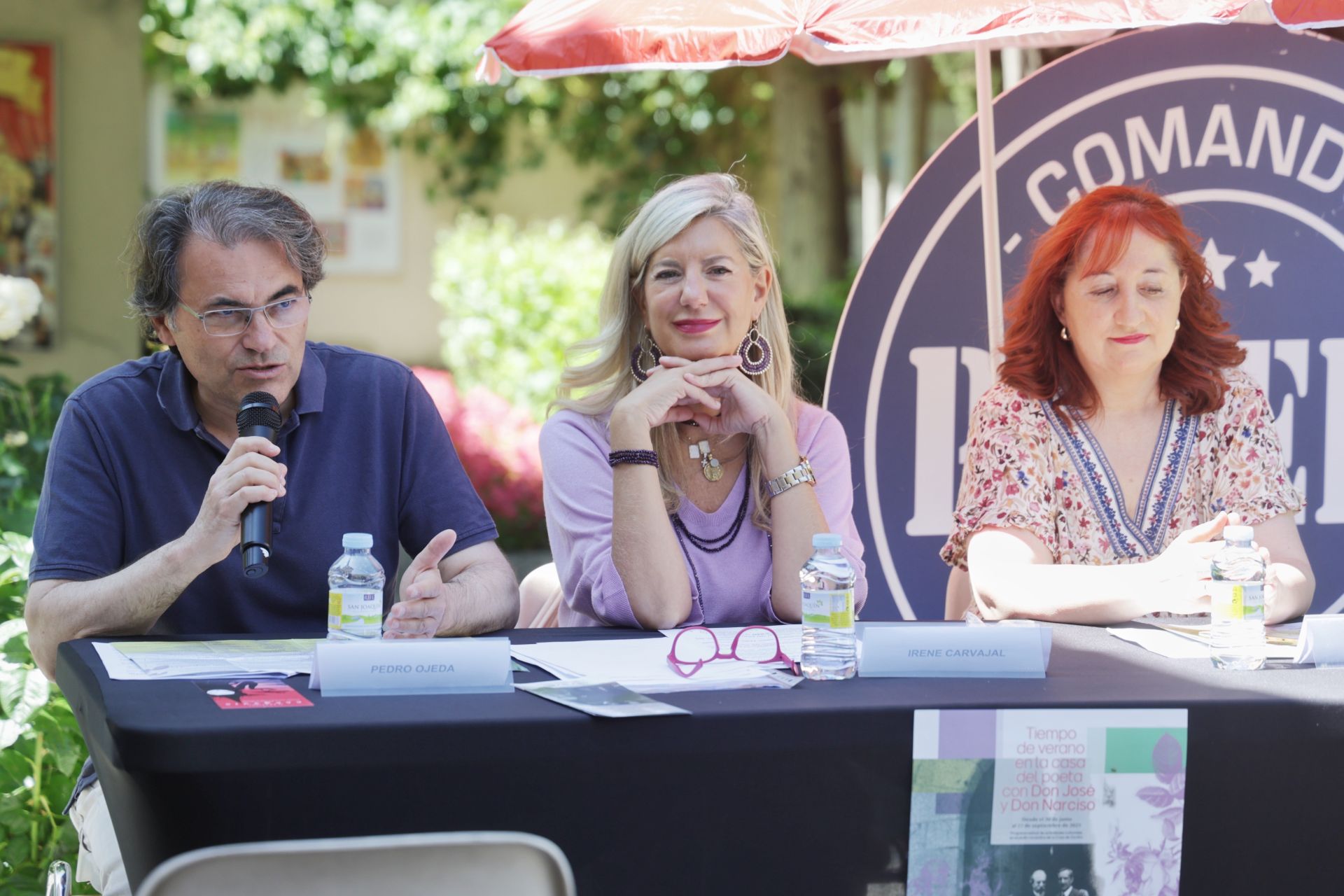 Pedro Ojeda, Irene Carvajal y Elena Benito, en la Casa de Zorrilla.