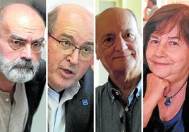 De izquierda a derecha: J. A. González Sainz, José Ramón González, Gustavo Martín Garzo y Esperanza Ortega.
