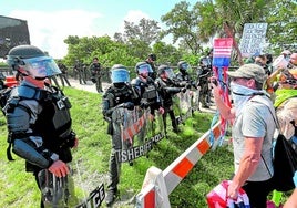 Una de las manifestaciones en Estados Unidos.