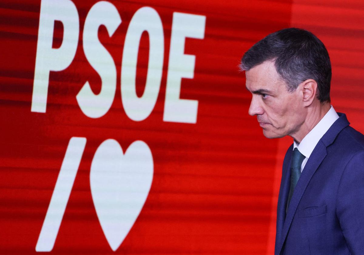 El presidente del Gobierno y líder del PSOE, Pedro Sánchez, ayer.