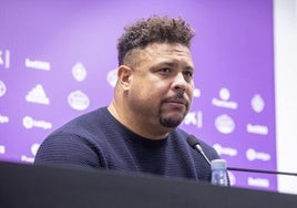 Ronaldo Nazário, durante una comparecencia en Zorrilla en diciembre de 2020