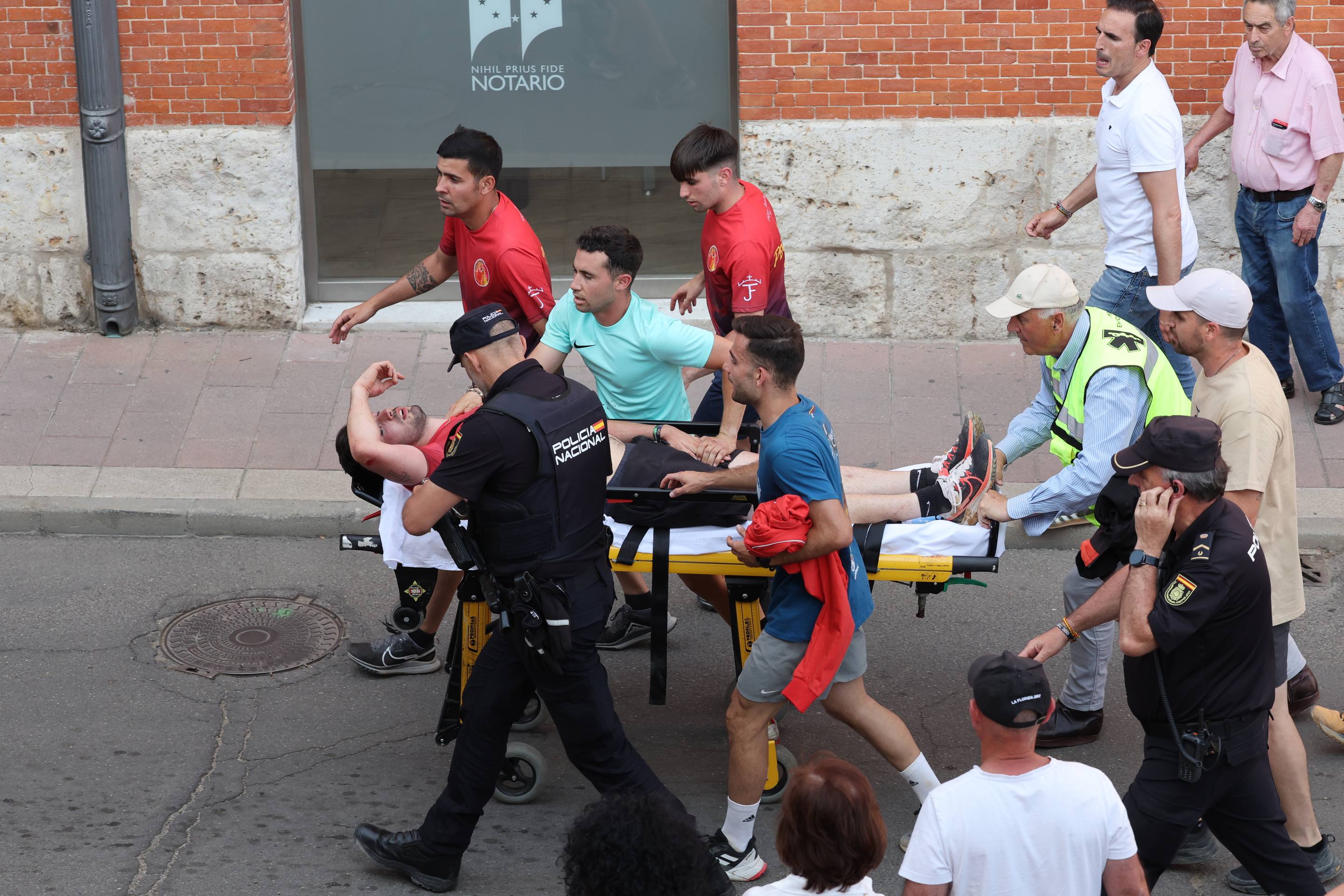 Las imágenes de la espectacular cogida en el encierro de Medina