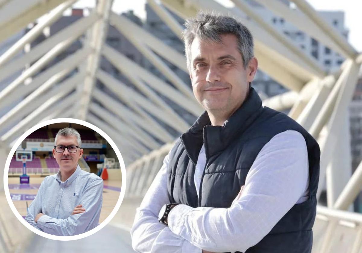 Paco González, en una imagen de agosto de 2021; en detalle, Quique Peral.