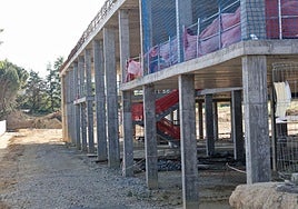 Estado actual de las obras del bloque técnico del Hospital Río Carrión de Palencia.