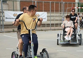 Usuarios, durante la actividad del domingo.