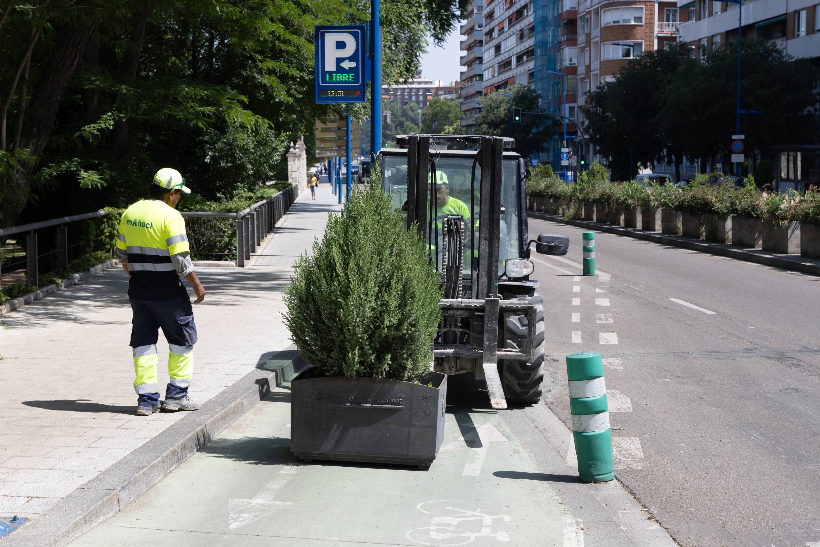 La inauguración del nuevo carril bici de Isabel la Católica, en imágenes