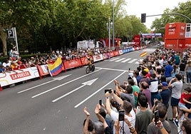 Meta de la contrarreloj que tuvo lugar en Valladolid en septiembre de 2023.